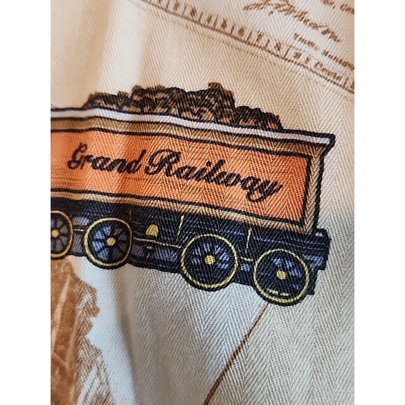 DAVID CAREY Shirt Mens Large California‎ Train Railway Sunset Limited Special - Picture 6 of 13